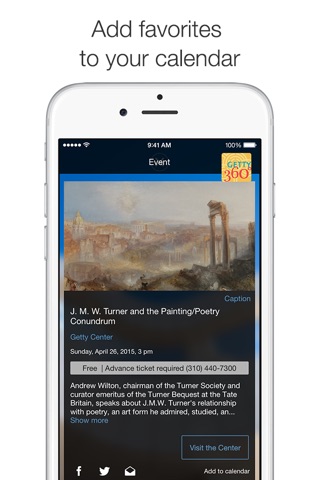 Getty360 - Events and Exhibitions at the Getty in Los Angeles screenshot 4