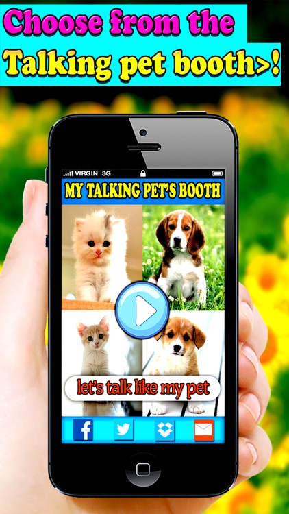 My Talking pet baby : Make funny face & create a video talking like a pet bebe !