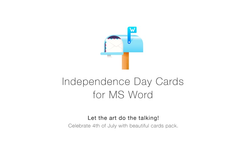 Independence Day cards for MS Word thumbnail 1