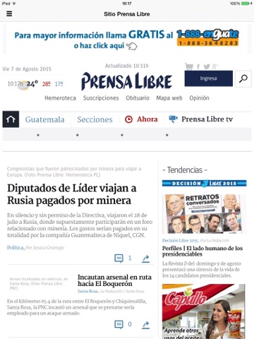Decisión Libre 2015 iPad screenshot 4 - News app