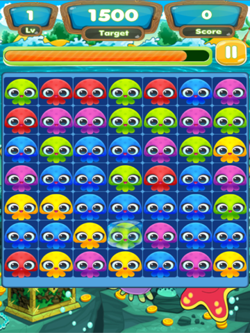 Jellyfish Cute Match Link Mania Soda Saga : 2d Puzzle Game iPad screenshot