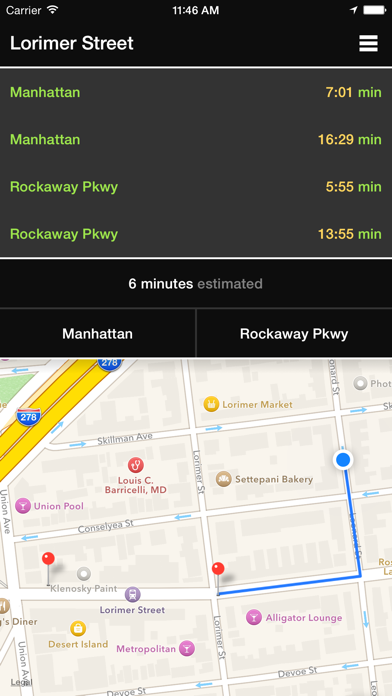Screenshot #1 pour L Train NYC - Arrival Times & Departure Alarms