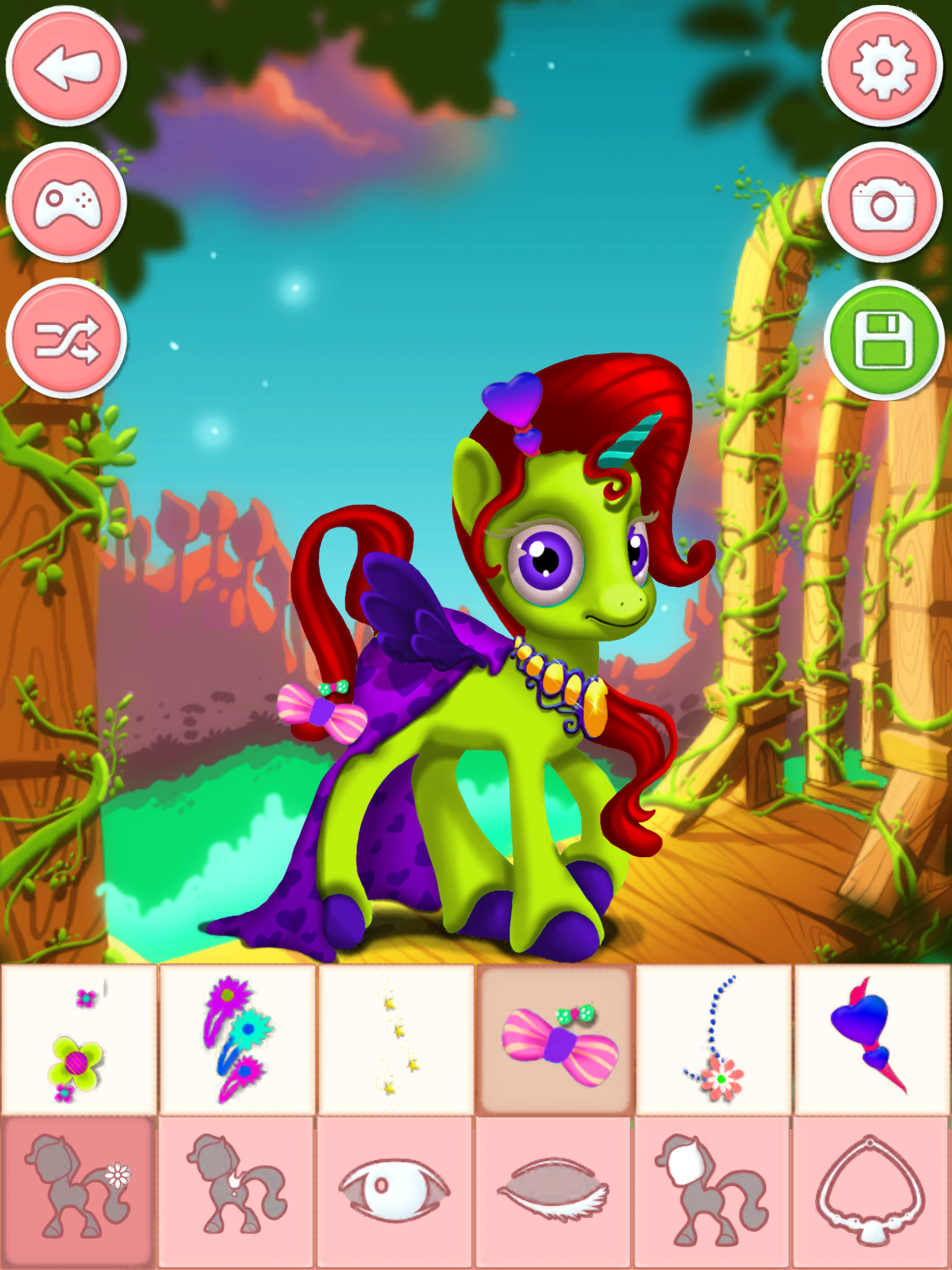 Pony & unicorn dressup game - dress up free screenshot 7