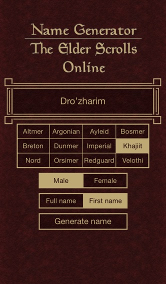 Name Generator for The Elder Scrolls Onlineのおすすめ画像5