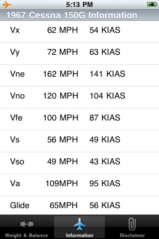 C150G Weight and Balance Calculator screenshot 3