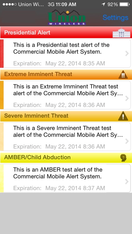 Union Wireless CMAS App