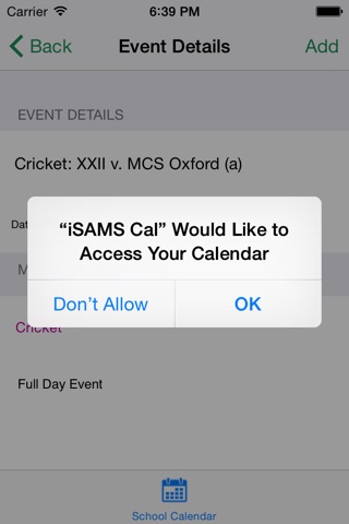 iSAMS Calendar screenshot 3