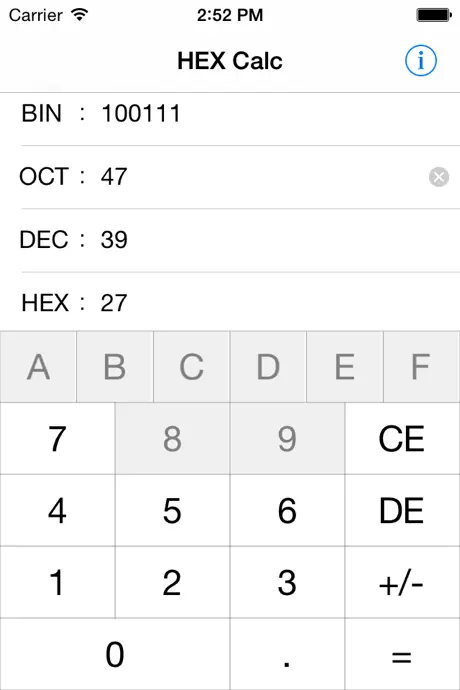HEXCalc(binary conversion)