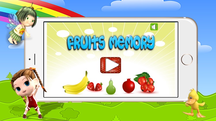 Fruits memo preschooler education game for kids screenshot-3