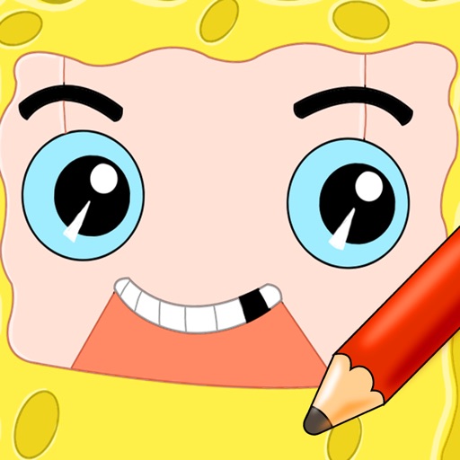 Sponge Robot Coloring Game Icon