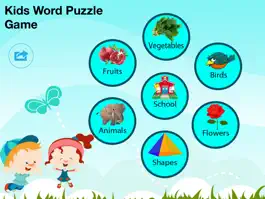 Game screenshot Kids Word Puzzles - Spell to learn Animals, Birds, Fruits, Flowers, Shapes, Vegetables for preschool and kindergarten mod apk