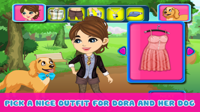 Dora and her Dog – Dress up and make up game for kids who love dog games screenshot 4