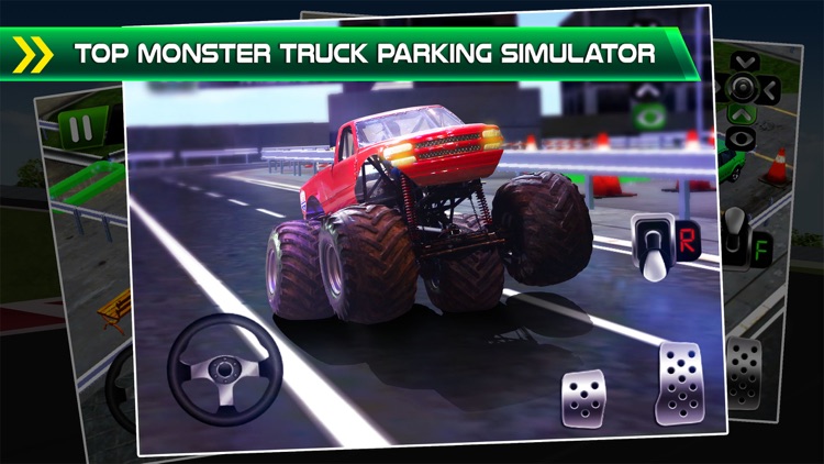 Monster Truck Parking Simulator - 3D Car Bus Driving & Racing Games