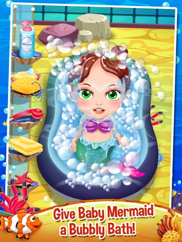 Screenshot #6 pour Mommy's Mermaid Newborn Baby Spa Doctor - my new salon care & make-up games!