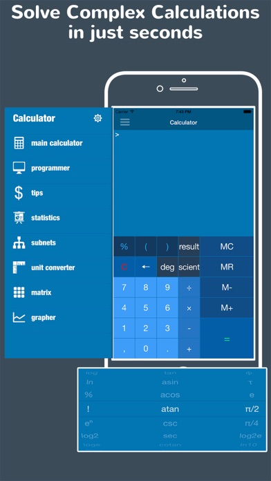 Screenshot #1 pour Calculatrices - Tout en un