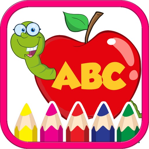 abc animal alphabet coloring book icon