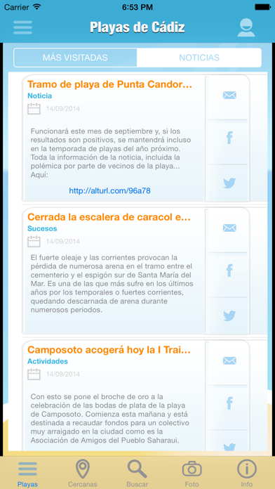 Playas de Cádiz iPhone screenshot 4 - Travel app
