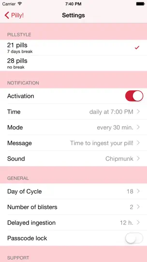 Capture d'écran de Pilly! - Your Pill Reminder sur iPhone 5