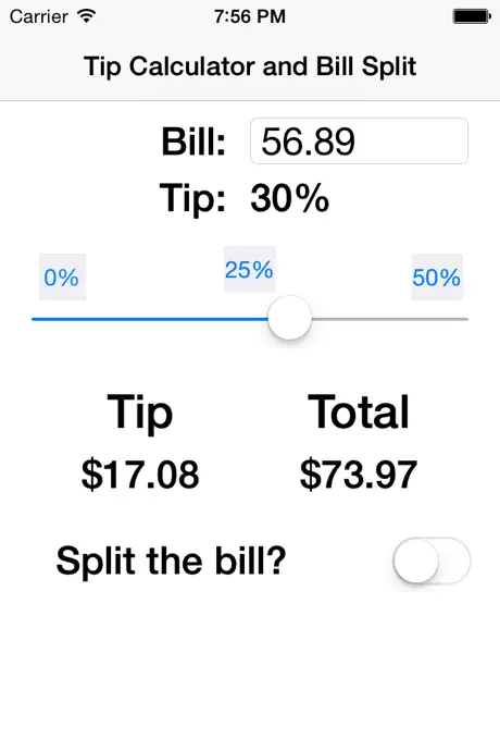 Free Tip Calculator and Bill Split