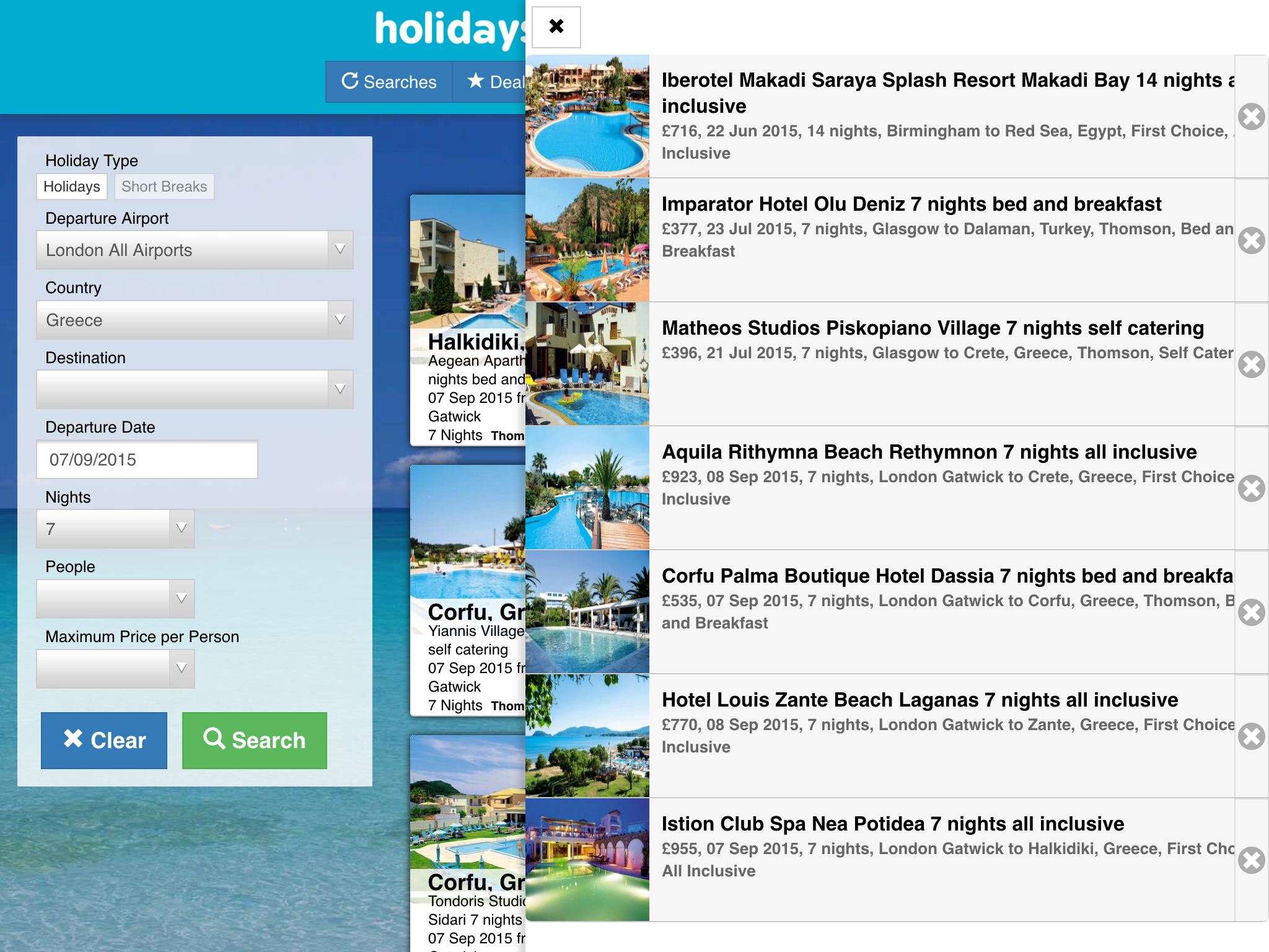 Holiday Search Engine - Vacations, Flights and Holidays Worldwide