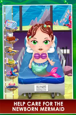 Game screenshot Mermaid Mommy's New Born Baby Doctor - my newborn salon & make-up games for kids 2 apk