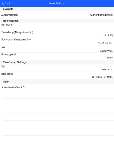SpeedyWrite - Can quickly writing and append a note for Evernote. iPad screenshot 4 - Productivity app