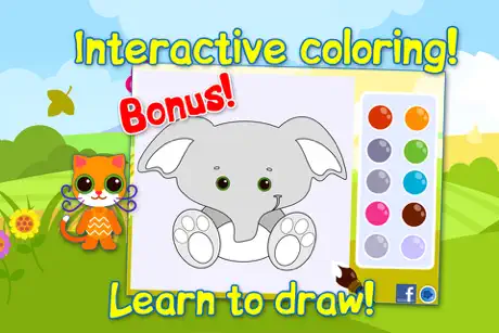 Child learns colors & drawing. Educational games for toddlers. F