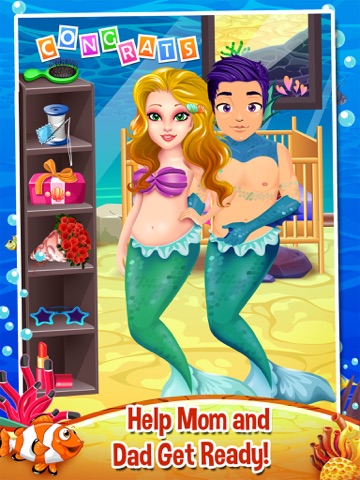 Mommy's Mermaid Newborn Baby Spa Doctor - my new salon care & make-up games! iPad screenshot 4 - Games app