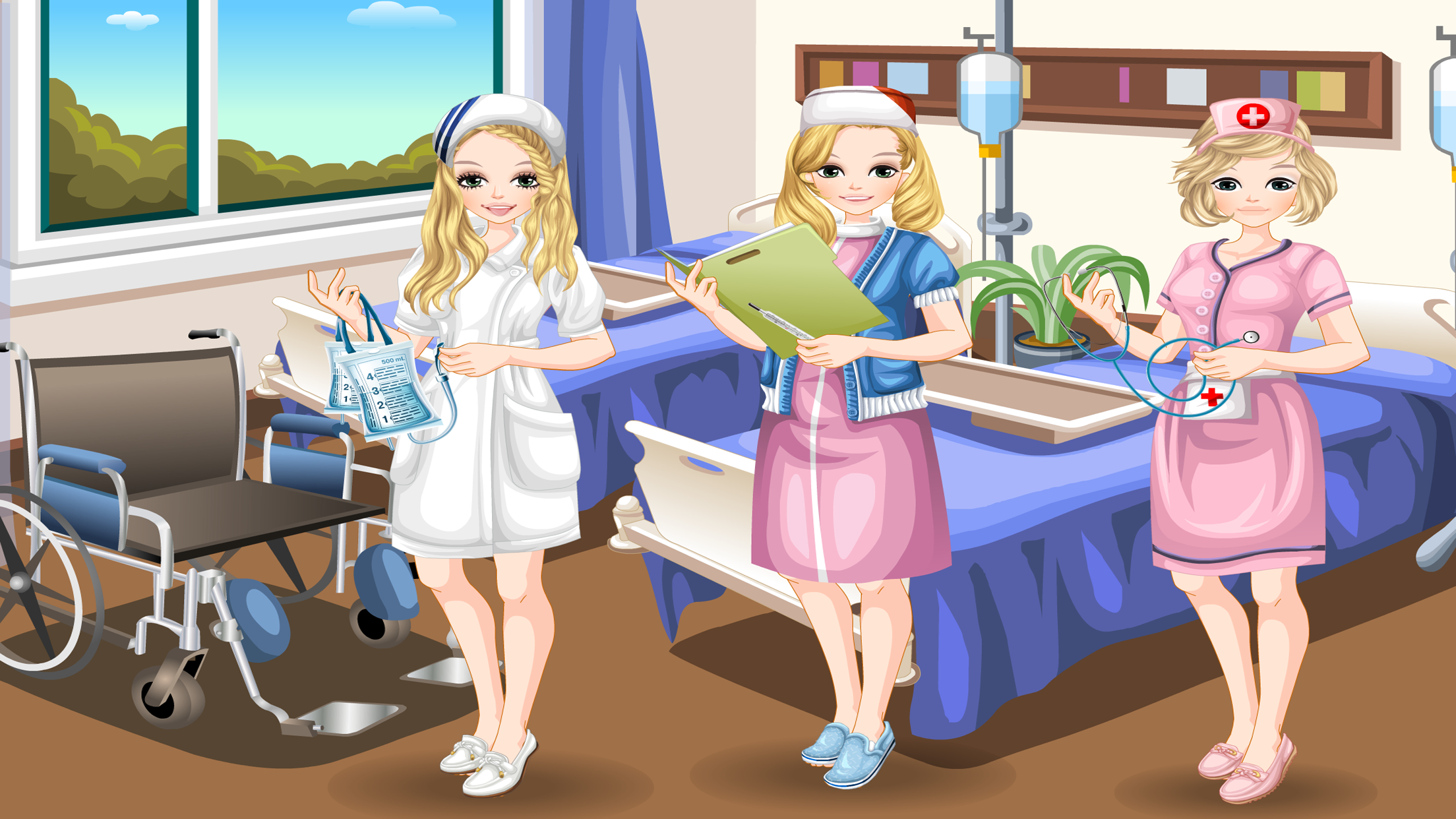 Hospital Nurses  - Hospital game for kids who like to dress up doctors and nurses screenshot 3