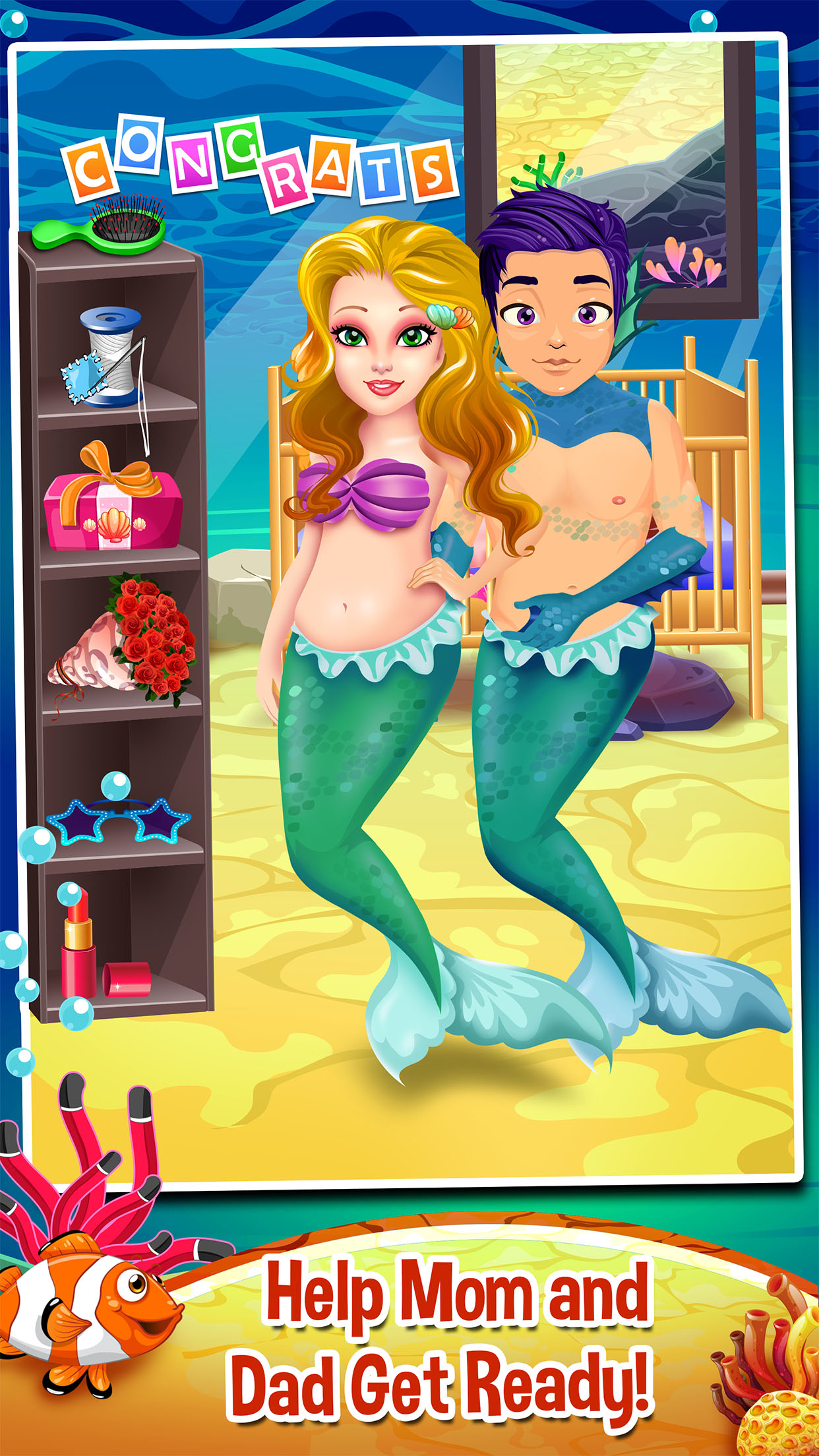 Mommy's Mermaid Newborn Baby Spa Doctor - my new salon care & make-up games!