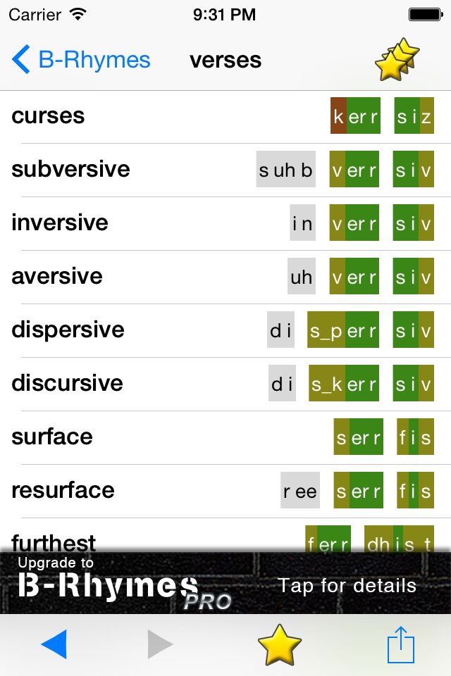 B-Rhymes Dictionary screenshot 2