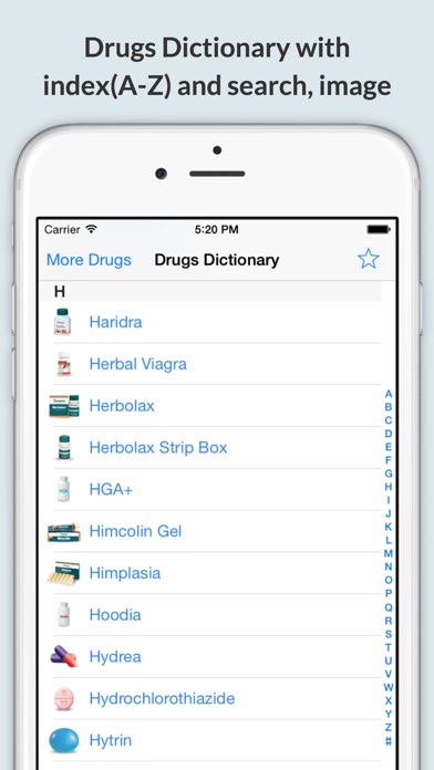 Screenshot #1 pour Drugs Dictionary Offline