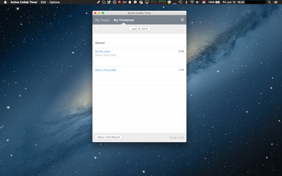 #4. Active Collab Timer (macOS) Podle: A51 DOO