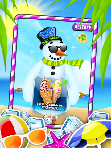 Screenshot #2 for Frozen Treats Ice-Cream Cone Creator: Make Sugar Sundae! by Free Food Maker Games Factory