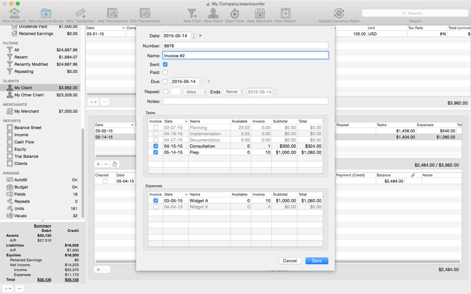 #3. BeanCounter (macOS) 由: Tidal Pool Software
