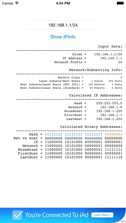 CCNA IP Info