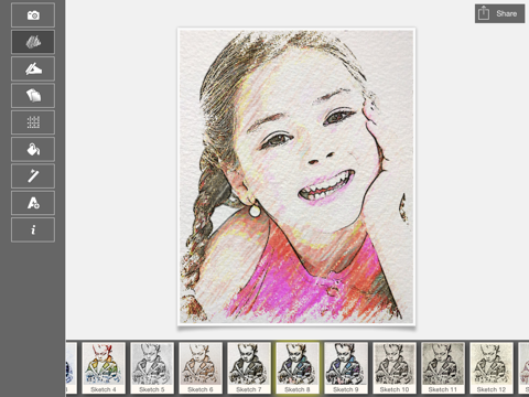 STD Photo Sketch iPad screenshot 4 - Photo & Video app