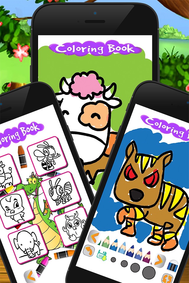 cartoon coloring page art game for kid screenshot 3