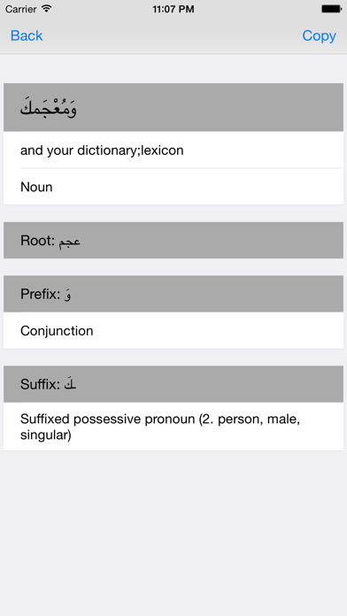 Aratools Arabic-English Dictionary Screenshot