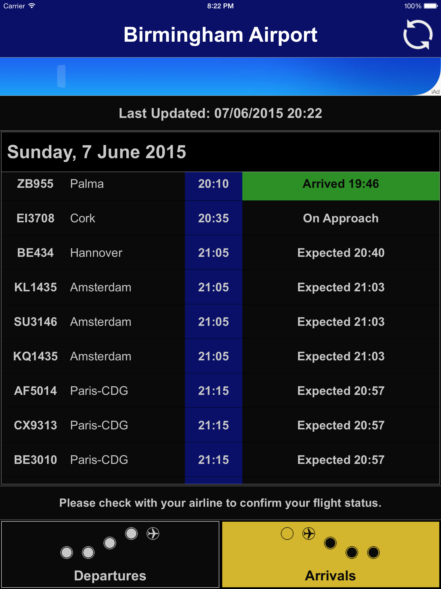 Flight Board - Birmingham Airport (BHX) screenshot 4