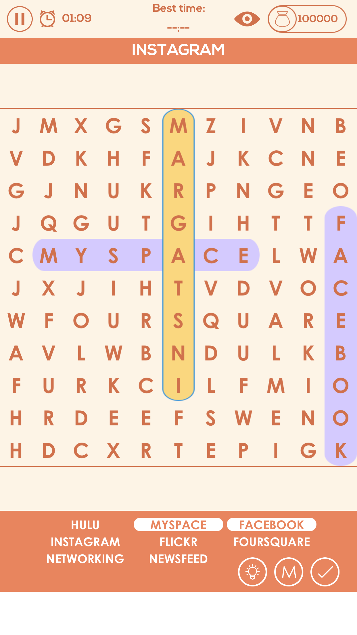 Daily Word Search - Speed Crossword Connect Puzzle