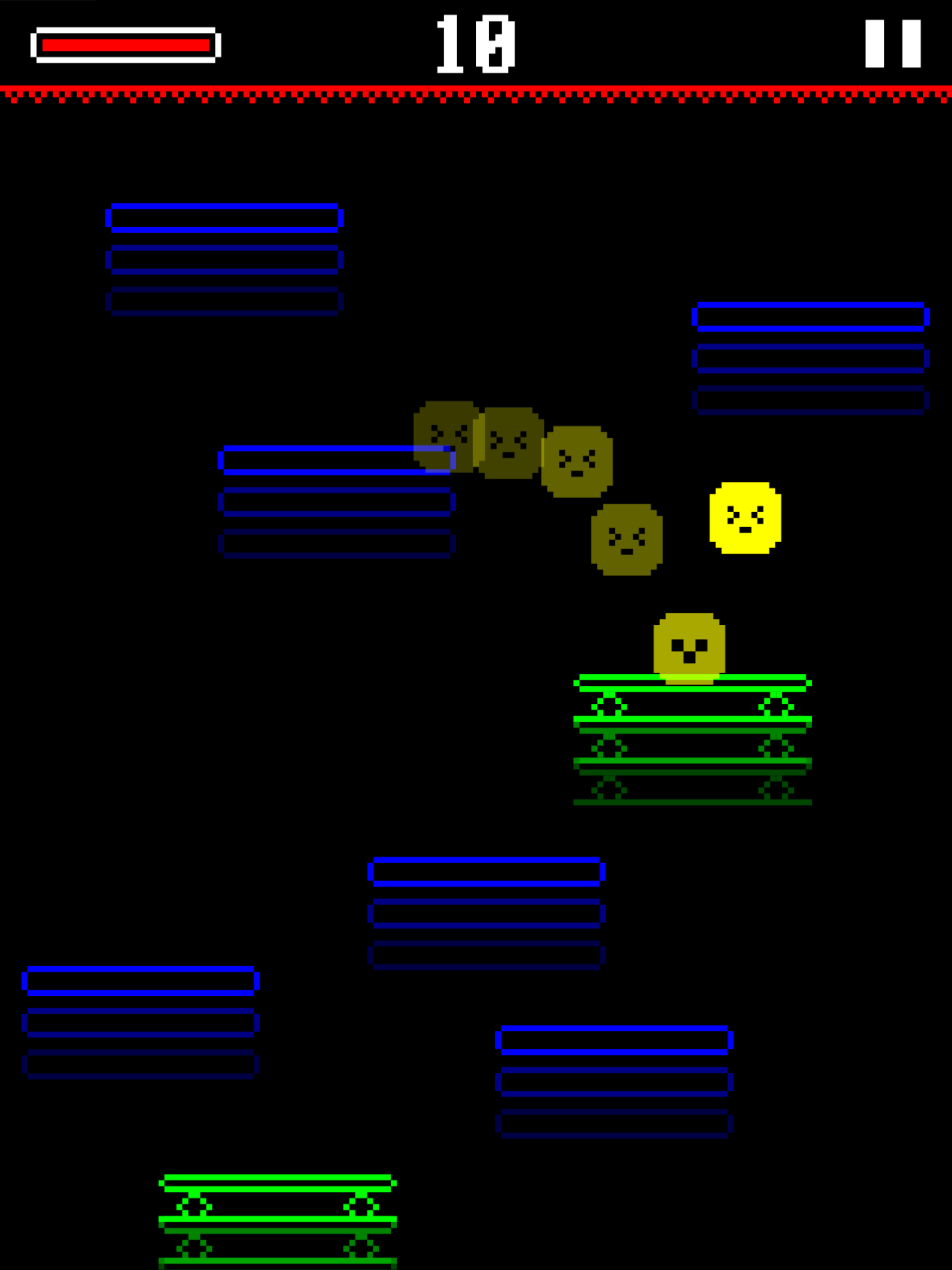 Dac Fall Pixel jump down on series of platform to underground screenshot 7