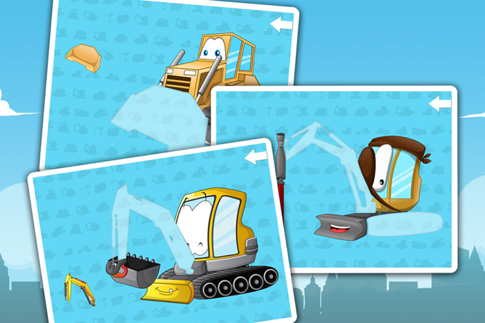 Big machines and trucks puzzles for young boys