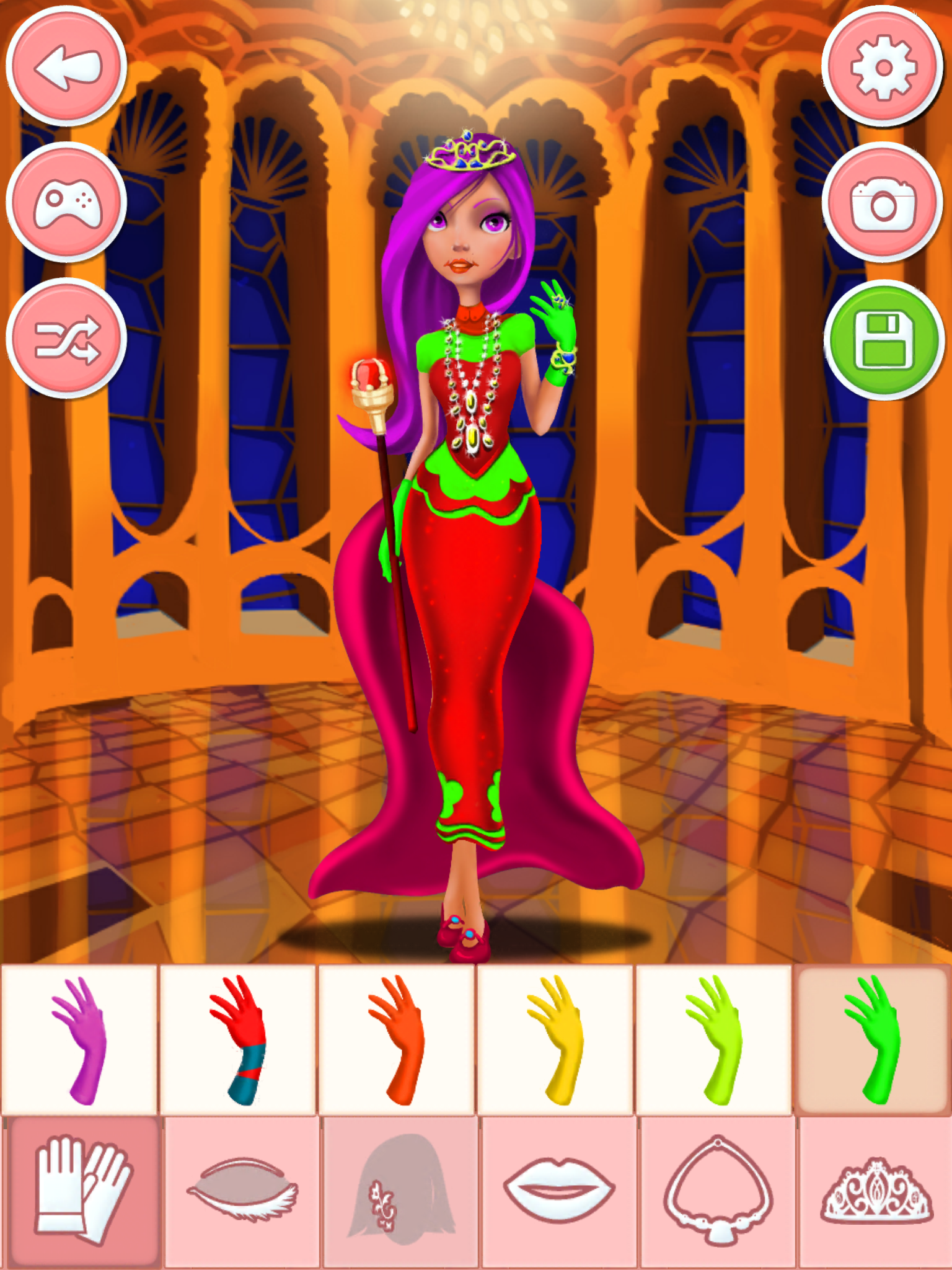 Princess dress-up games - girls make up salon screenshot 6