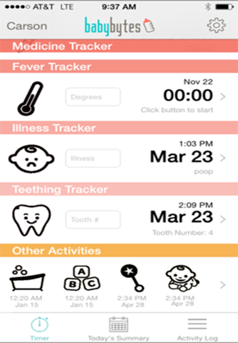 babybytes Tracker screenshot 3