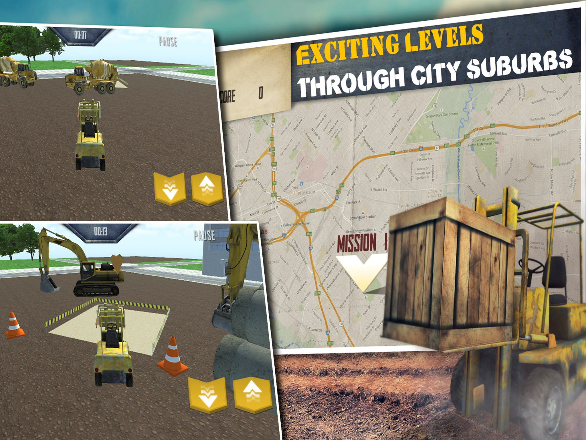 Heavy Construction Simulator- Drive a forklift through the city suburbs to become a construction master