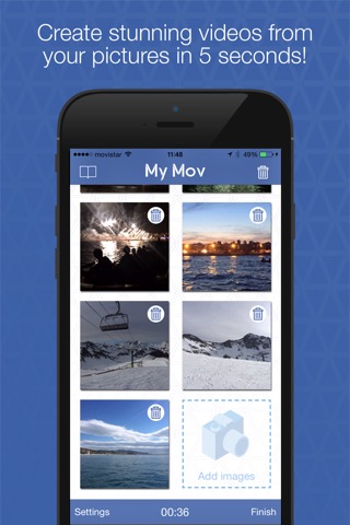 MyMov Photo to Video Editor - Convert your photos in videos slideshowsのおすすめ画像1