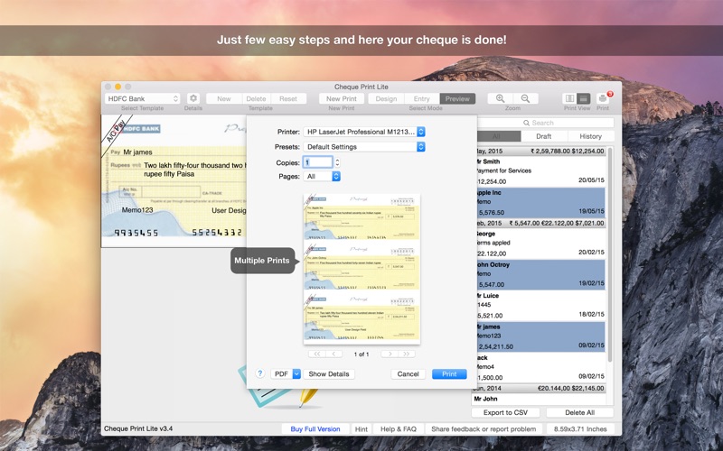 How to cancel & delete cheque print lite 1