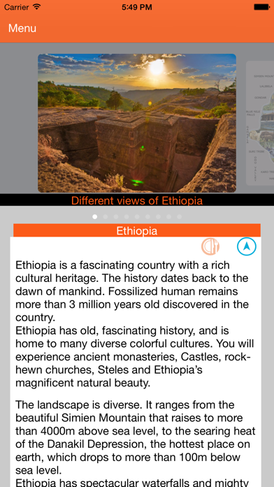 Tour Ethiopia iPhone screenshot 1 - Travel app