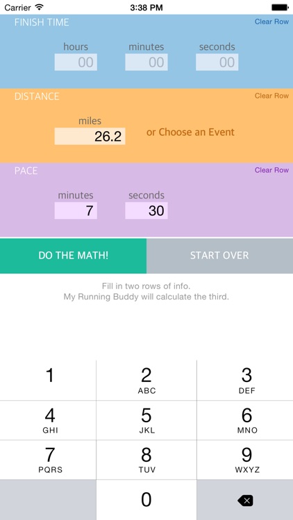 My Running Buddy - A Race Pace Calculator for Runners in Training